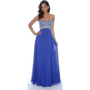 Beaded royal blue prom / homecoming dress